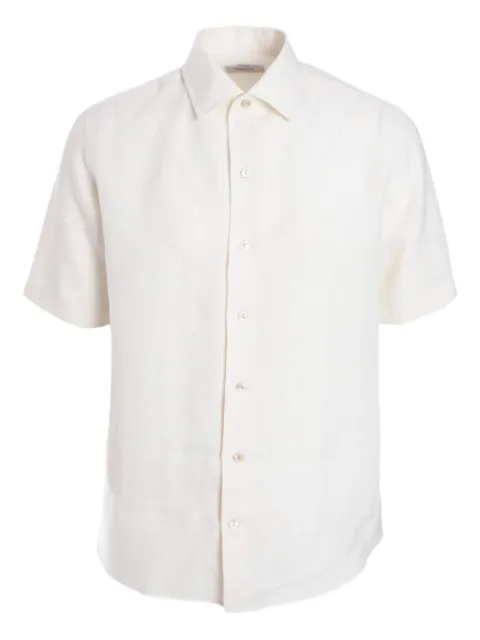 Agnona short-sleeve linen shirt White TD09U5U3039