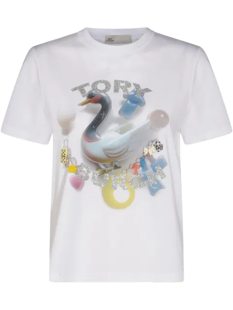 Tory Burch logo-print T-shirt White 167433