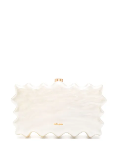 Cult Gaia Paloma wavy clutch Neutrals CL2851AC1889100ACRYLIC