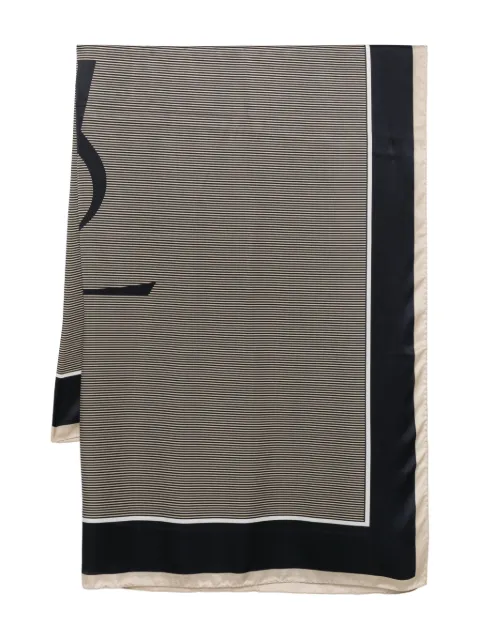Saint Laurent Cassandre scarf Blue 8221383Y039