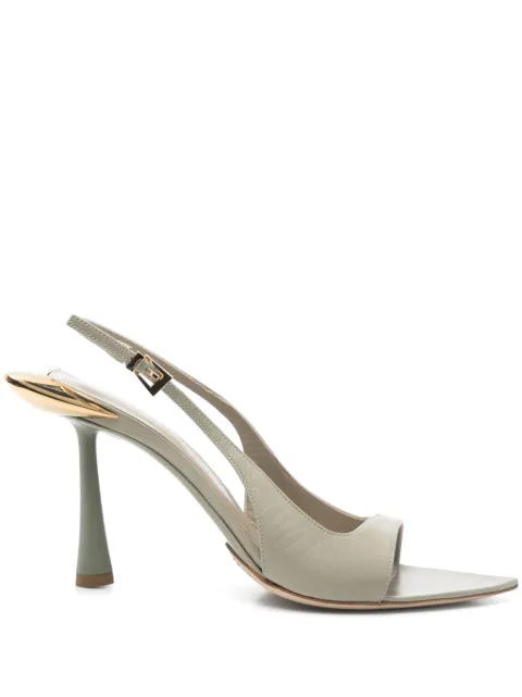 Benedetta Bruzziches 85mm leather sandals Grey SS25093