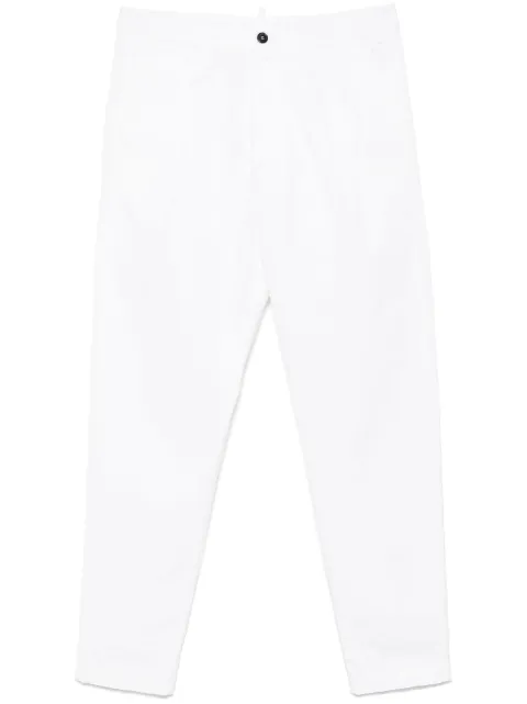 DSQUARED2 pleated cotton trousers Neutrals S71KB0684S41794
