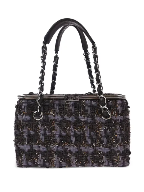 CHANEL Pre-Owned 2006 Tweed Vanity tote bag Purple 10831567