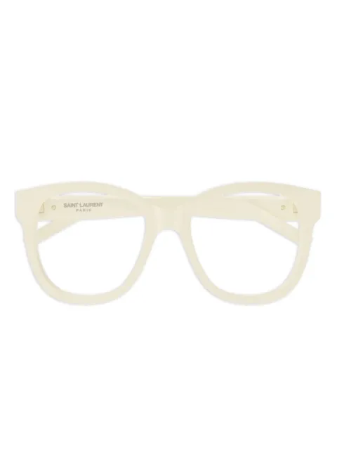 Saint Laurent Eyewear logo-plaque glasses White SLM97