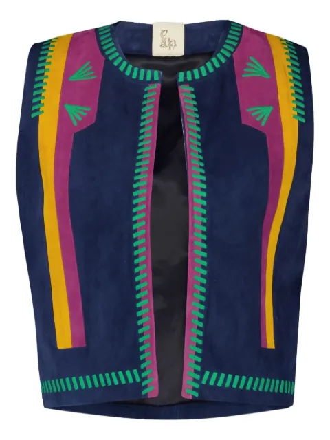 PAULA Pansy Estate waistcoat Blue PANSY
