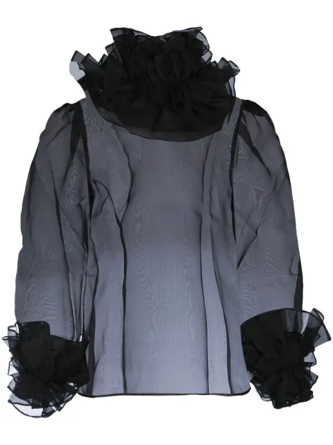 BODE ruffled blouse Black WRSH000001