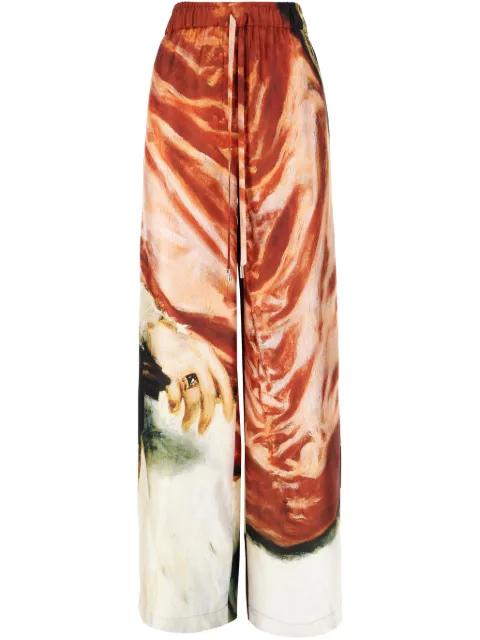 Alexander McQueen all-over printed trousers Red 818981QZAN8