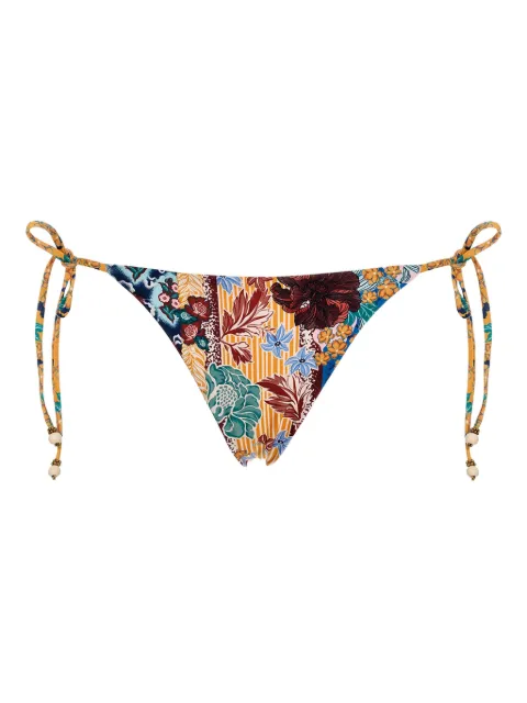 Agua Bendita Alegria patchwork-print bikini bottoms Blue 17878