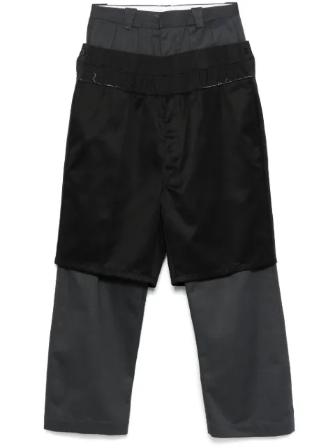 Maison Margiela layered trousers Black S51KA0604MTN067
