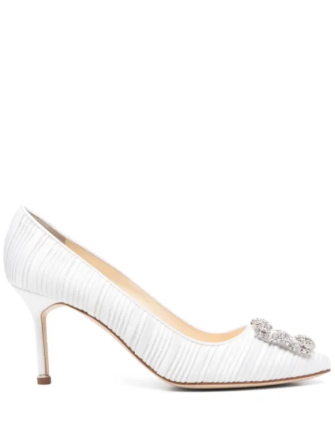 Manolo Blahnik 70mm Hangisi pumps White 4241981