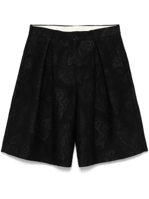 Comme des Garçons Homme Plus paisley-jacquard shorts Black POP018