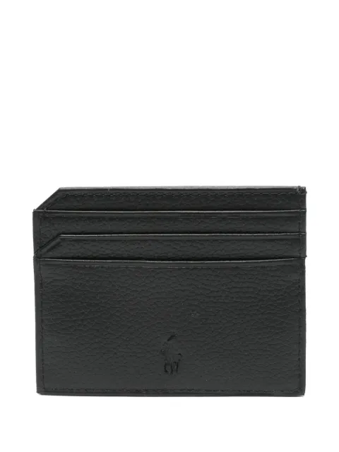 Polo Ralph Lauren grained leather card holder Black 405963226001