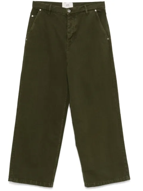 AMI Paris wide jeans Green HTR456DE0034