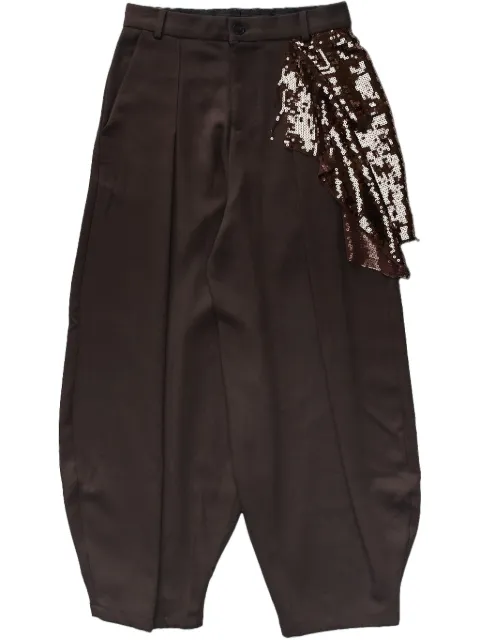 Edward Cuming Kickout Drape "Brown" trousers Brown FW23PO7B