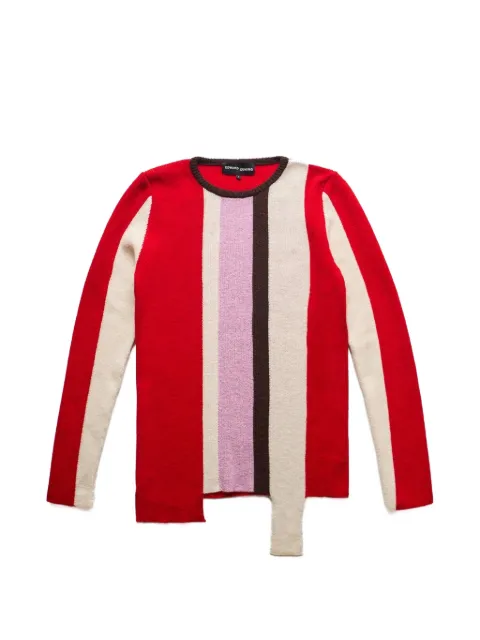 Edward Cuming intarsia striped top Red FW24K19