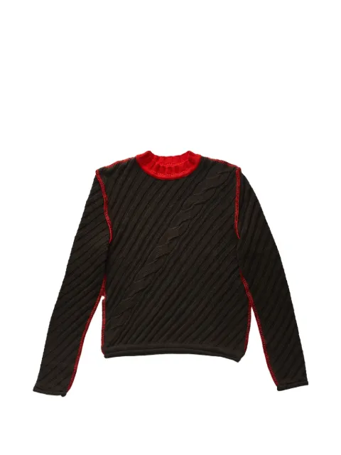 Edward Cuming ribbed sweater Brown FW23K02
