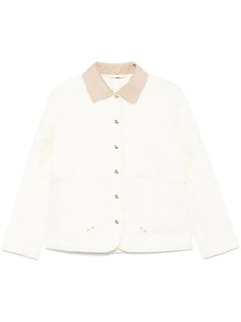 Fay diamond-quilted jacket White NAW22503250