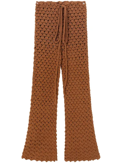 Ermanno Scervino crochet-knit cotton trousers Brown D465P304FMTJJ
