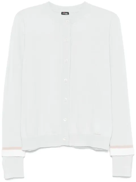 Kiton logo-plaque cardigan Green D5970603006
