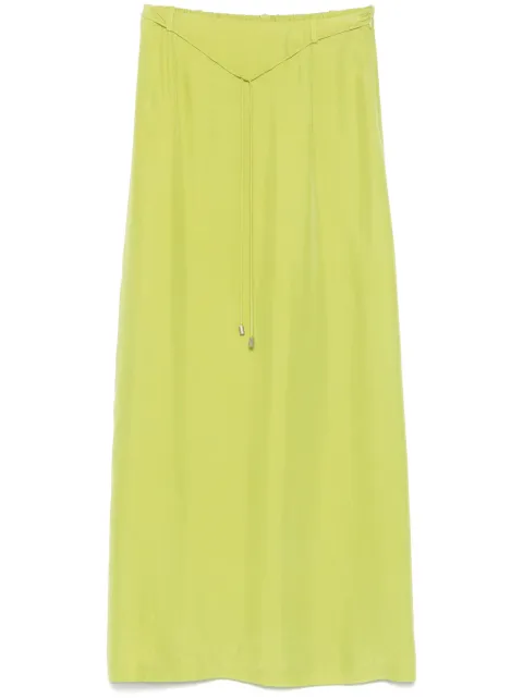 Alysi silk maxi skirt Green 105003P5042