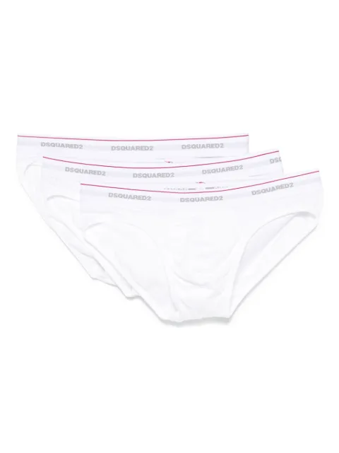 DSQUARED2 logo-waistband briefs (pack of three) White DCX300060ISA01