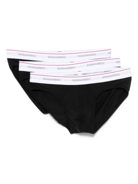 DSQUARED2 logo-waistband briefs (pack of three) Black DCX300060ISA01