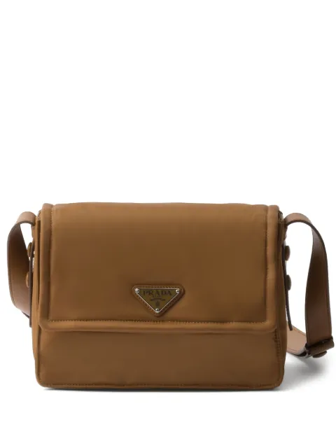 Prada small Traveller padded shoulder bag Brown 1BD313VOOORDLN