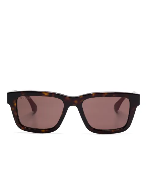 Gucci Eyewear rectangule-frame sunglasses Green GG1869S002