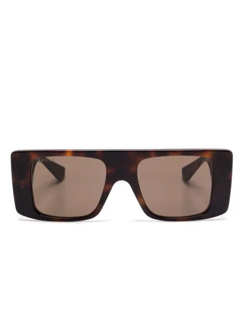 Gucci Eyewear rectangle-frame sunglasses Brown GG1888S002
