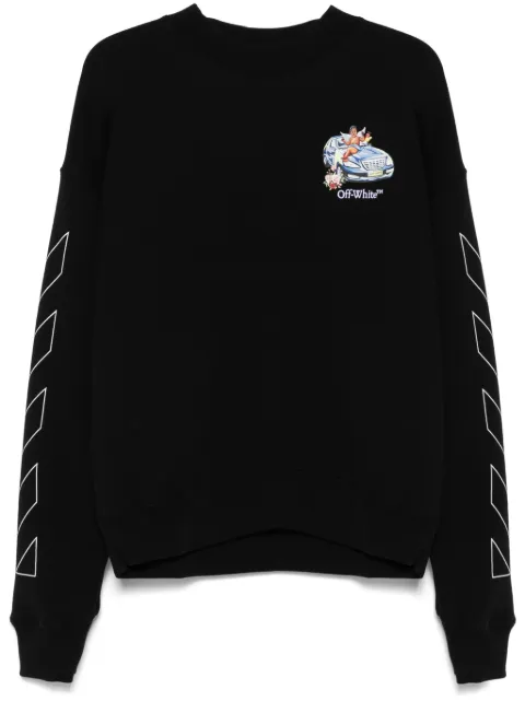 Off-White logo-embroidered sweatshirt Black OMBA054S25FLE0011001
