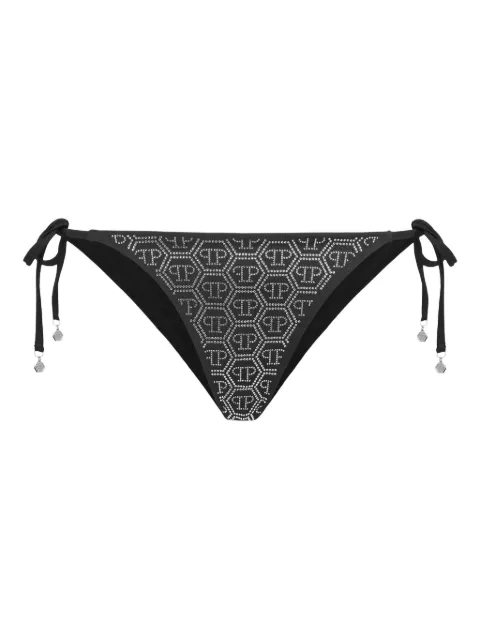 Philipp Plein rhinestone-embellished bikini bottoms Black SAECWUY0234PTE003N