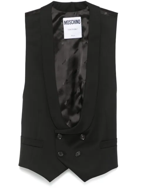 Moschino scoop-neck waistcoat Black 10030418