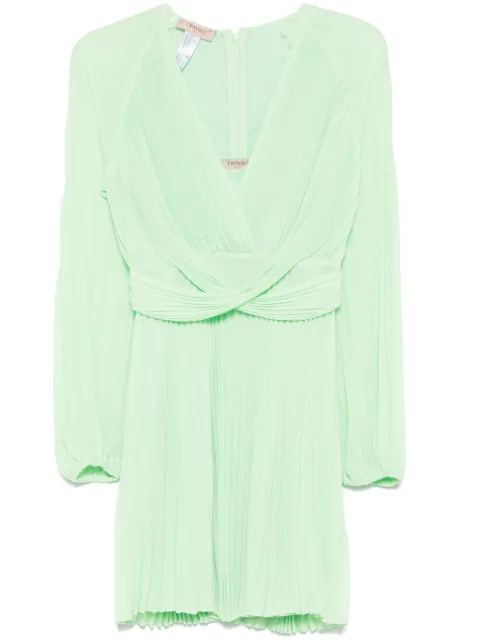 TWINSET pleated mini dress Green 251TP2334