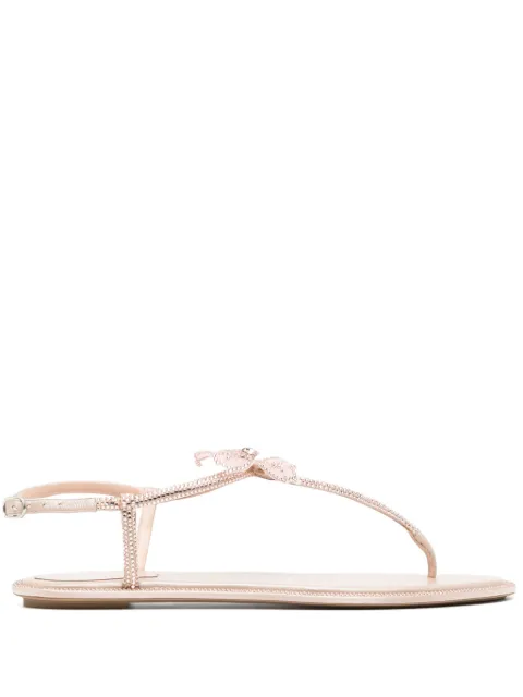 René Caovilla Peach Flower sandals Neutrals C12504010R001V233