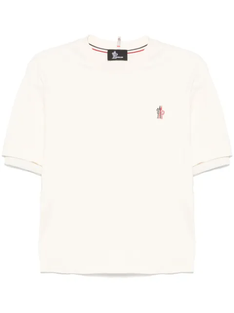 Moncler Grenoble logo-patch cotton T-shirt White L10988C0000989AW1