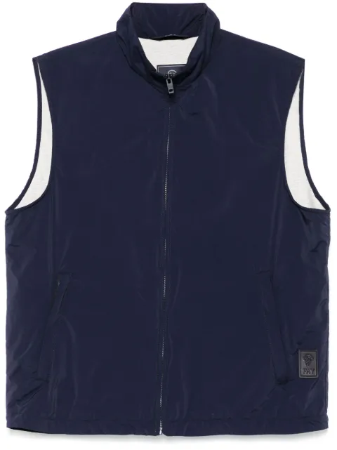 Fay logo-patch gilet Blue NAM10500350WWR