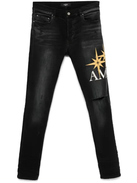 AMIRI Starburst-appliqué jeans Black AMDNSY1141