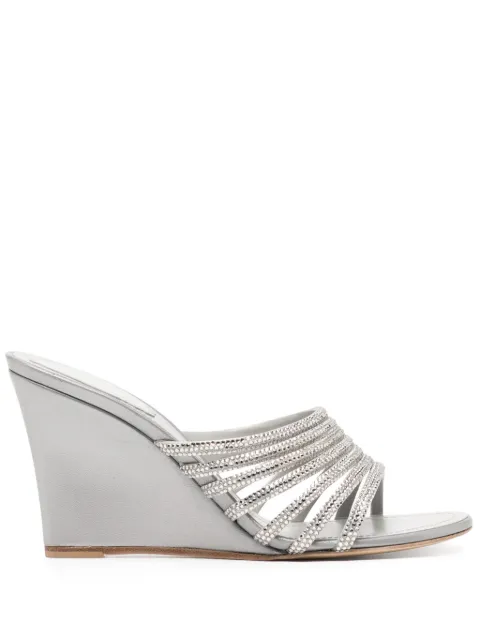 René Caovilla full-trim wedge sandals Grey C12499080R001V232