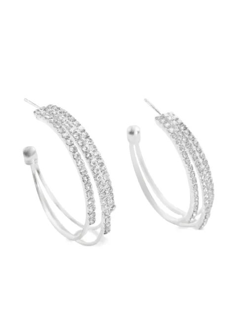 HZMER JEWELLERY rhinestone-embellished earrings Silver NCHCHES503