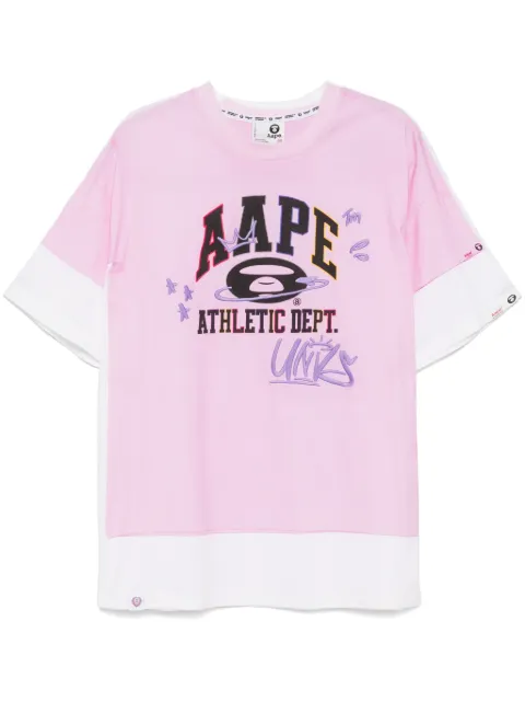 A BATHING APE® graphic-print T-shirt Pink ATE1700XXO