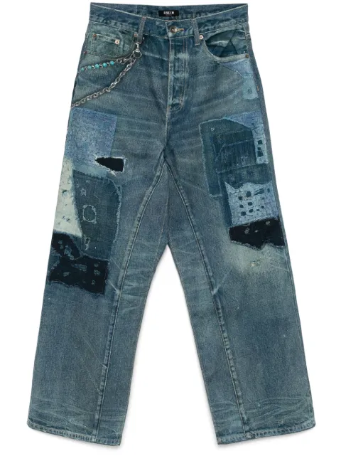FIVE CM graphic-print jeans Blue 5CXJNM00207X