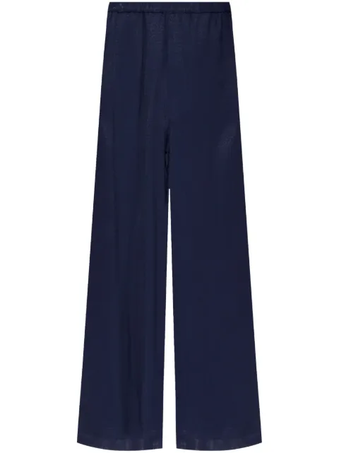 Emporio Armani jacquard palazzo pants Blue EW000714AF12691