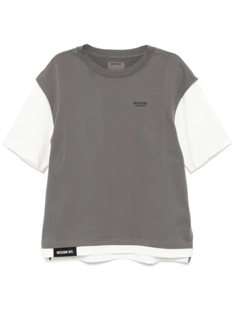 Musium Div. logo-embroidered T-shirt Grey MMUTEM00770X