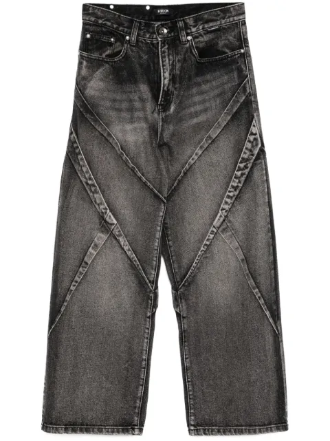 FIVE CM panelled tapered jeans Black 5CXJNM00132X