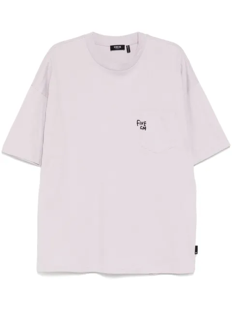 FIVE CM logo-embroidered T-shirt Purple 5CXTEM00153X
