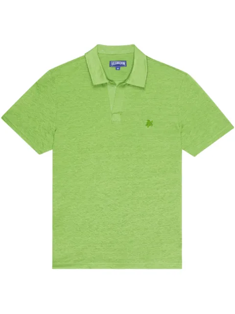 Vilebrequin linen polo shirt Green PYRE9O00