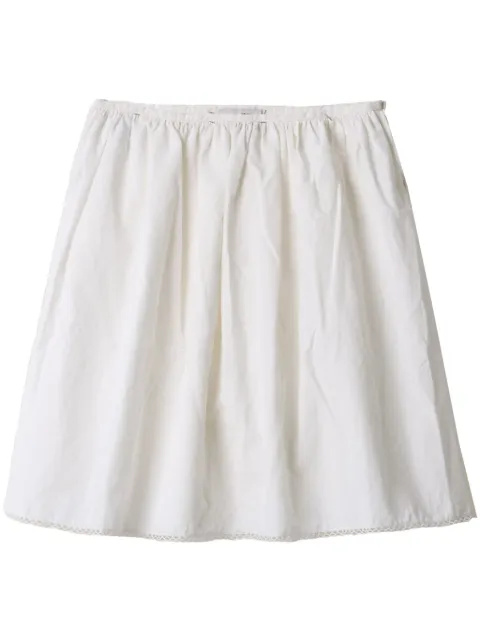 Miu Miu logo-print midi skirt White MG2425SOOO163M