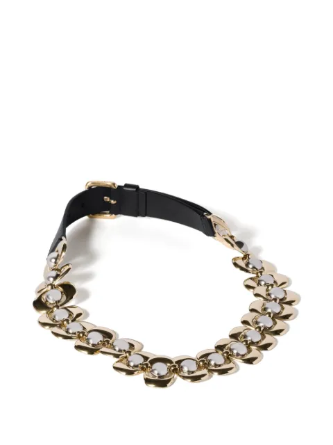 Miu Miu logo-engraved belt Black 5CC6802IB7