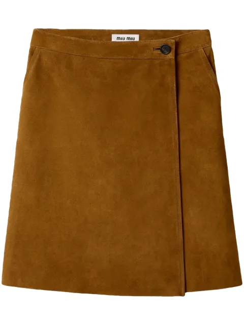 Miu Miu suede skirt Brown MPD803SOOO1421
