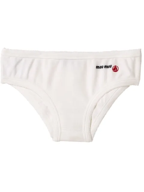 Miu Miu x Petite Bateau jersey briefs White SP9463SOOO16J8